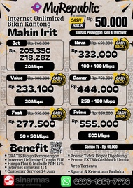 Promo Paket Internet Unlimited 5G / Wifi MyRepublic