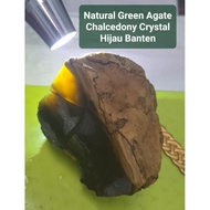 HIJAU Stone Natural Green Agate Green Chalcedony Banten For Men and Women Pendant Rings Chalcedony A