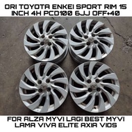 Sport Rim 15 Inch 4H PCD100 Enkei Alza / Vios / Myvi Sport Rim 15 Inch 4H PCD100 Ori Japan