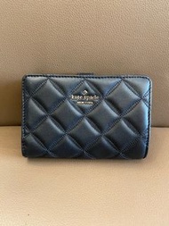現貨 Kate Spade Natalia 菱格中銀包Medium Wallet（黑色）