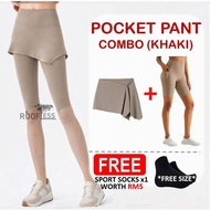 ROOFLESS Yoga Shorts Yoga Short Pants Yoga Pants Women Seluar Yoga Perempuan Seluar Fit Perempuan Se