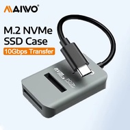 MAIWO 10Gbps M.2 NVME SSD Enclosure Case Type-C M2 PCIE NVME SSD Adapter Tool-Free Support 2230/2242
