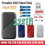 Portable SSD Type-C USB 3.1 4TB 6TB 16TB 30TB SSD Hard Drive 2TB External SSD M.2 for Laptop Desktop SSD Flash Memory Disk