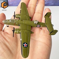 [prettyia] 1/200 B25 Aircraft Model Realistic Mini Plane for Cabinet Living Room Home