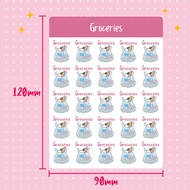 Groceries Planner Sticker | Icon sticker for planner
