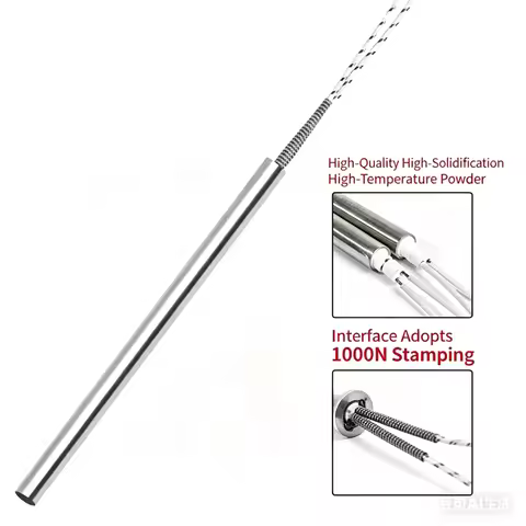 5pcs 220V 8mm Dia. Electric Cartridge Heater 8x40 8x60 8x80 8x100 8x120 8x150 8x200mm Stainless Stee