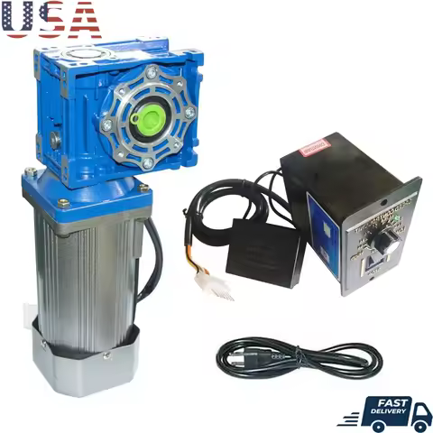 180W AC Electric Gear Motor NMRV040 Worm Gear Reducer 280 RPM Speed Controller 110V Adjustable Torqu