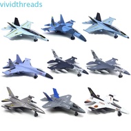VIVIDTHREADS Fighter Aircraft Toy, Diecast with Light Sound Aviao Plane Model, Cake Topper Pullback 