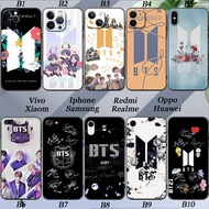 BTS Team Logo Apple iPhone 6 6S 7 8 SE PLUS X XS Silicone Soft Cover Camera Protection TPU Phone Cas