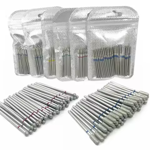 50pcs Diamond Nail Drill Cuticle Clean Bit Set Manicure Electric Cutter Bits Accessories Dead Skin R