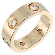 Cartier Love ring, size 9, 18K yellow gold with 6 diamonds, approximately 7.61g, women's [pre-owned]