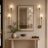 Modern Indoor Wall Lamp G9 Golden Black Candle-Shaped Lighting Fixture For Bedroom Staircase Balcony