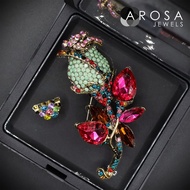 AROSA JEWELS Flora Series 2-in-1 set brooch pin kerongsang A9-10 (8.2cm x 4.0cm)