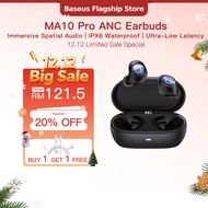 Baseus Bowie MA10 Pro ANC Wireless Earphone Bluetooth 5.3 48dB Noise Cancelling IPX6 Waterproof