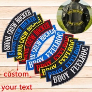 Miếng vá tên nhiều màu cỡ lớn tùy chỉnh, 2 miếng thẻ tên thêu cá nhân, miếng vá may/ủi phù hợp với q