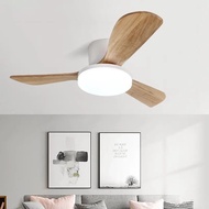 Wood Ceiling Fans With Light 42 52 Inch DC 35W Led Light Remote Control Living Bedroom Ceiling Fan With Lights 220V 110V