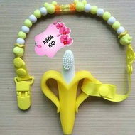 Baby Banana brush Teether Baby Banana Teether / Banana Teether Chain Clip Strap