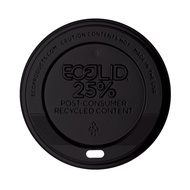 Eco-Products Ecolid Recycled Small Coffee Cup Lids, Case of 1000, Black, Fits 8oz Hot Cups, Made fro