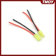 TMOY 1pair Mini Tamiya Connector Male & Female 2pin Battery wire 16AWG