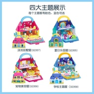 Girl Toy Play House polly/pocket Mini polly pocket World Treasure Box Doll House Children 3