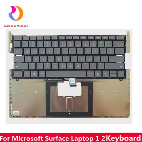 Original Keyboard For Microsoft Surface Laptop 1Laptop2 1769 1782 Grey Us