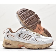 New Balance x 530Shock Absorbing and Non-Slip Low-Top Running Shoes White Brown for Both Men and Women