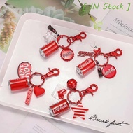 [ IN STOCK ] Coke Bottle Keychains Cute Fashion Backpack Pendant Keys Accessories Cola Keyring