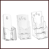 ∳ A6 Acrylic Brochure Holder 1/2/3Layers Wall Mount Flyer Magazine Pamphlet Transparent Display S
