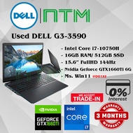 #DG132 USED DELL G3-3590 Gaming Laptop G3-3590 intel i7-10750H 16GB 512GB SSD NVIDIA GTX1660TI 6GB F