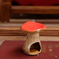 Ceramic Mushroom Aromatherapy Lamp Oil Lamp Diffuser เตาหอมกระดาษทอสำหรับห้องนั่งเล่น ห้องนอน ห้องน้