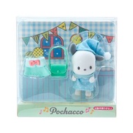 全新日本正版 sanrio Pochacco pc狗 睡衣 訓覺 硬膠 公仔 玩具