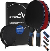 ZTTENLLY Ping Pong Paddle with Carbon Technology | Performance-Series,7-ply Finest Blade, Expert Speed/Edge/Balance, Thicker Protector Case | Table Tennis Racket for Professional or Training Play…