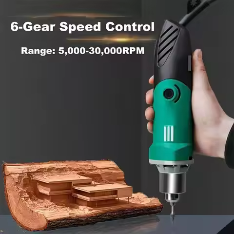 500W High-Power Engraver Electric Drill 6-level Adjustable Speed Woodworking Polishing Power Tool El