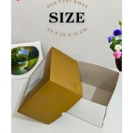 Gold box/box gold cake, pudding, tart 22x22x15 and 25x25x15