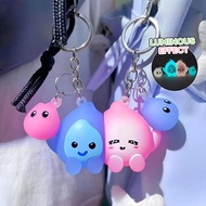 Gantungan Kunci Boneka Bercahaya Kreatif Gantungan Kunci Pria Api Kecil Magnetik Liontin Pasangan