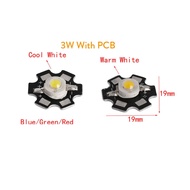 10 cái/bộ cao điện LED Chip 1 Wát 3 Wát với PCB LED hạt LED SMD Bead ấm/Trắng lạnh 1 3 watt đỏ siêu