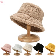 Women Winter Bucket Hat Warm Hats Cloche Faux Fur Fisherman Cap