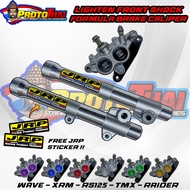 Lighten Front Shock Wave w/ 8.1 Brake Caliper V2 For Wave/Xrm/Rs125/Raider * FREE JRP STICKER *