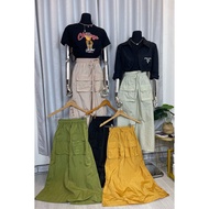 SR-FRONT POCKET CARGO SKIRT230912.04-I