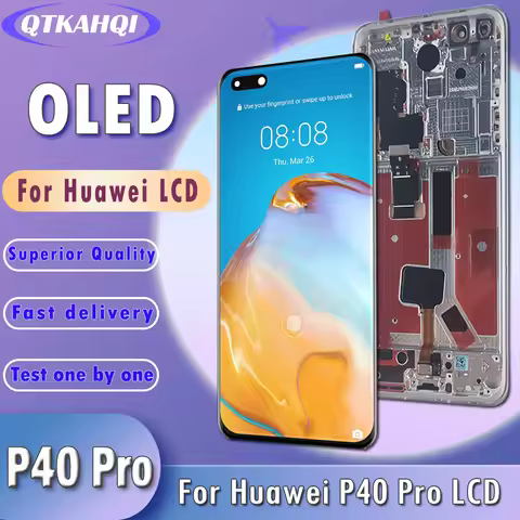 For Huawei P40 Pro Screen Replacement P40P OLED Touch Display LCD Pantalla Tela Ecran Panel NX9 N04