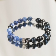 黑曜石 金運石 虎眼石 藍紋石 水晶手鍊 開運招財 健康避邪 男款