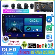 [QLED 8 Core 4G+32G Voice Command ]Android Car Player 360 Camera Wireless Carplay android car radio 
