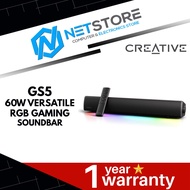 CREATIVE SOUND BLASTER GS5 60W VERSATILE RGB GAMING SOUNDBAR WITH BLUETOOTH & IR REMOTE - 51MF8470AA