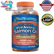 Pure Alaska Omega Wild Salmon Oil 1000 mg. 210 Softgels สกัดเย็นจากปลาธรรมชาติ (fish oil สกัดจากปลาช