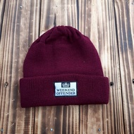 kupluk weekend offender Ormano Topi Kupluk Garis Tiga rajut Beanie Wool Winter Cap Skullcap Casual/k