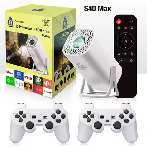 MO S40 max Mini smart projector 4k Game proyector Emulator 64GB 36000 Games projector 1080P Video Ou