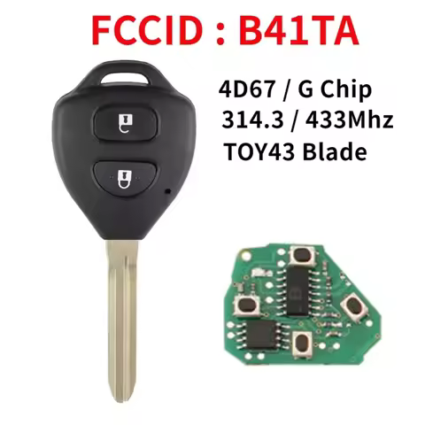 2 Button 314.3 433Mhz 4D67 G Chip Remote Car Key For Toyota Hiace Yaris Hilux Vigo Innova Corolla RA