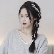 Best-selling Yang Chao's same style hair accessory, super elegant pearl braided hair chain, butterfl