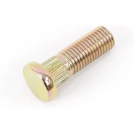 M10*1.25 * 30 Serrate Wheel Stud 8mm Knurl, 30mm Length with Hexagon Nuts with Flange 12 in Pack