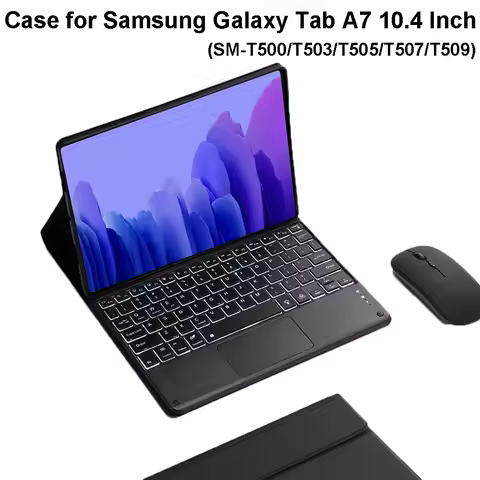 Case for Samsung Galaxy Tab A7 10.4 Inch,Detachable Bluetooth Keyboard Case For Samsung Tab A7 SM-T5